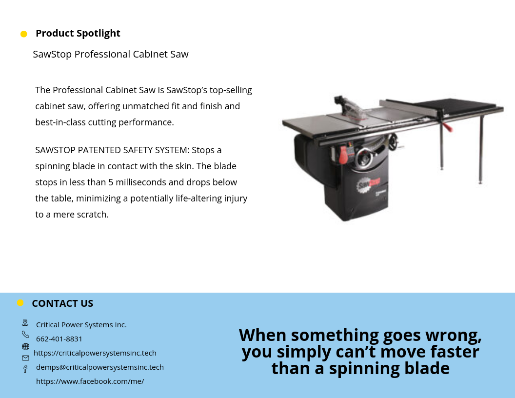 SawStop Professional Table Saw